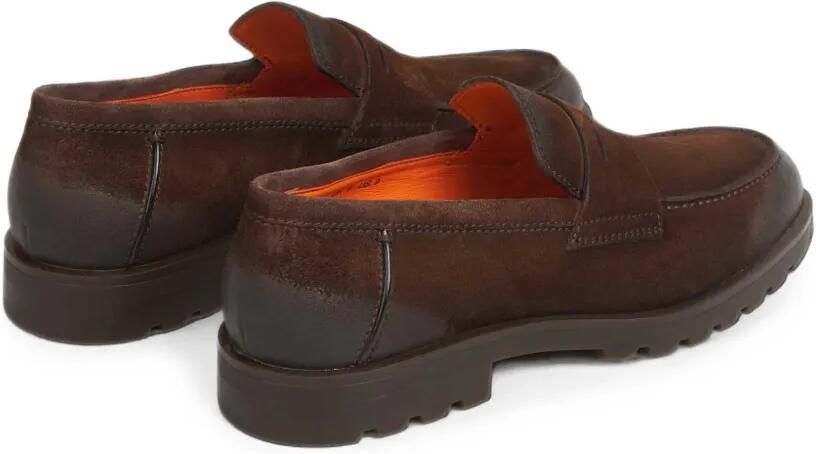 Santoni Suède loafers Bruin - Foto 5