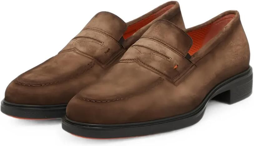 Santoni Suède loafers Bruin - Foto 3