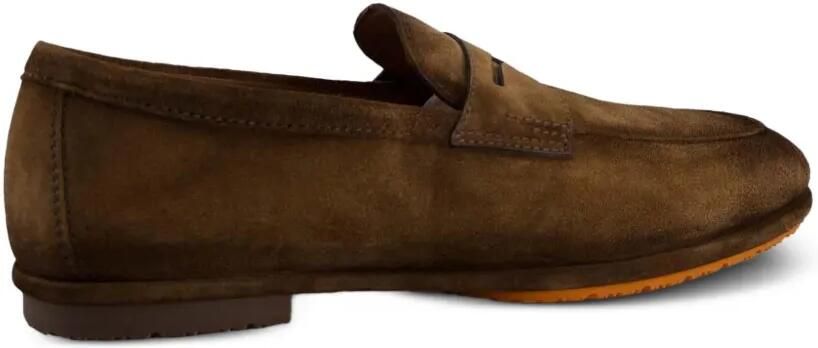 Santoni Suède loafers Bruin - Foto 4