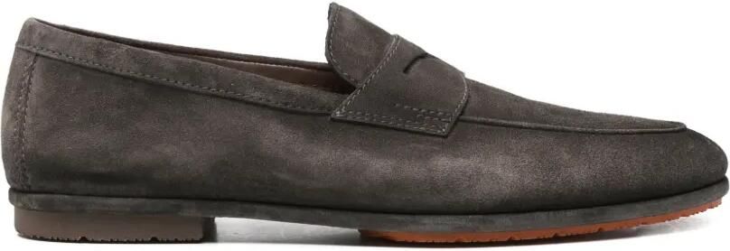 Santoni Suède loafers Grijs