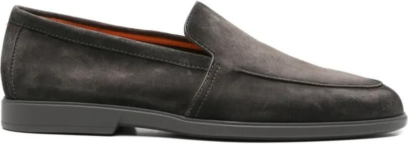 Santoni Suède loafers Grijs