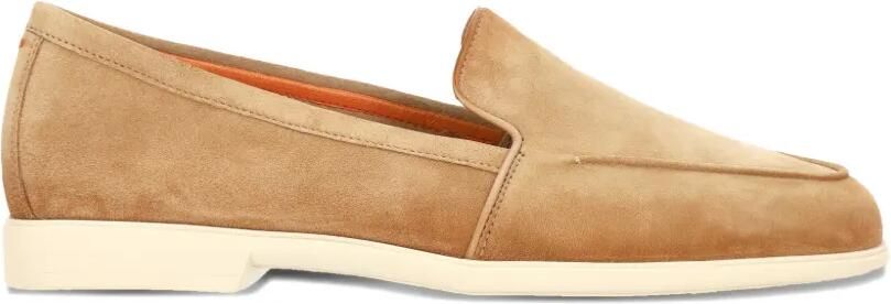 Santoni Suède loafers met ronde neus Beige
