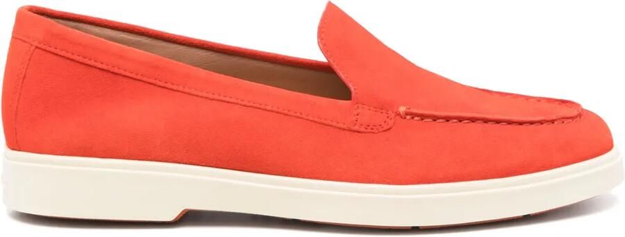 Santoni Suède loafers Rood