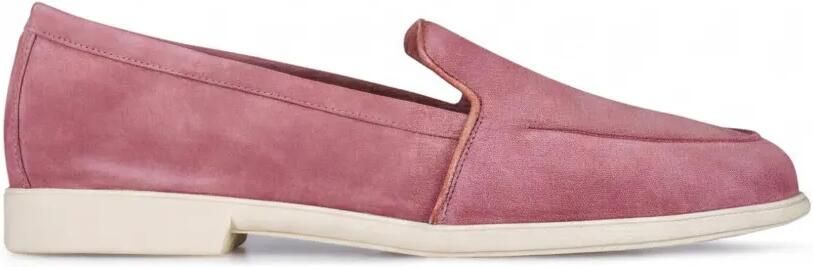 Santoni Suède loafers Roze