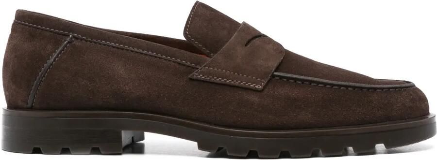 Santoni Suède loafers T50 BROWN