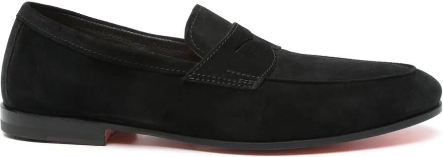 Santoni Suède loafers Zwart