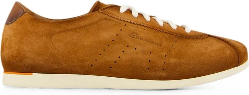 Santoni Suède low-top sneakers Bruin