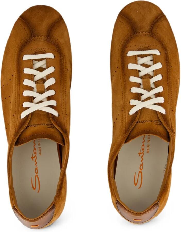 Santoni Suède low-top sneakers Bruin - Foto 3