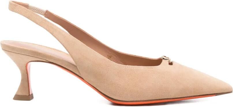 Santoni Suède pumps Beige