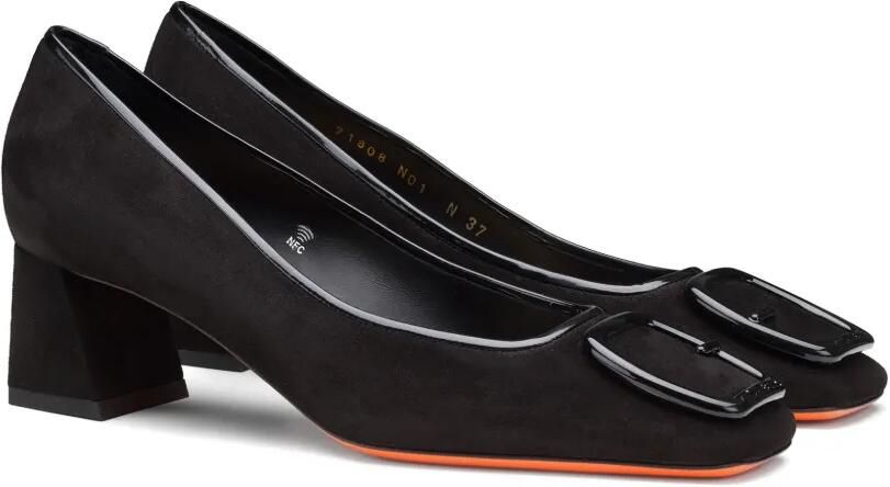 Santoni Suède pumps Zwart - Foto 3