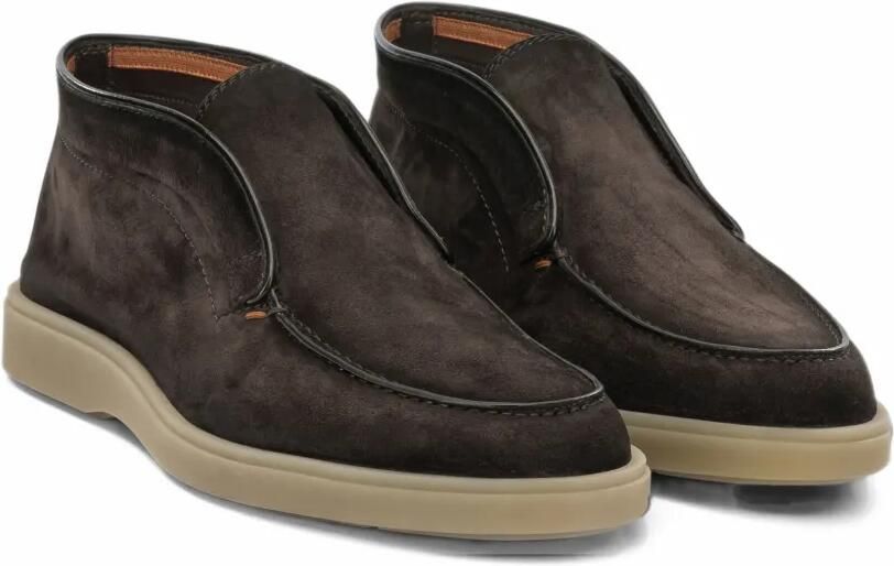 Santoni suede slip-on loafers Bruin - Foto 3