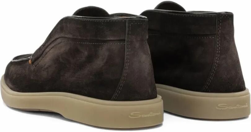 Santoni suede slip-on loafers Bruin - Foto 4