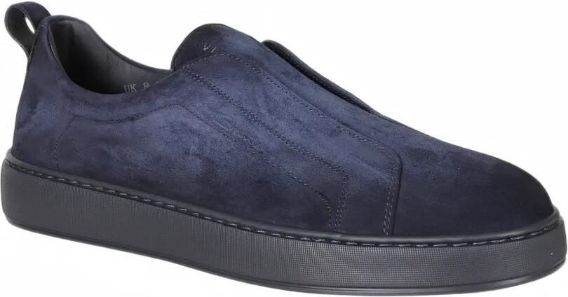 Santoni suede slip-on sneakers Blauw - Foto 2