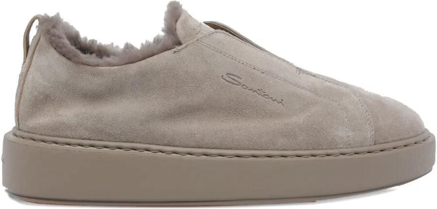 Santoni Suède sneakers Beige