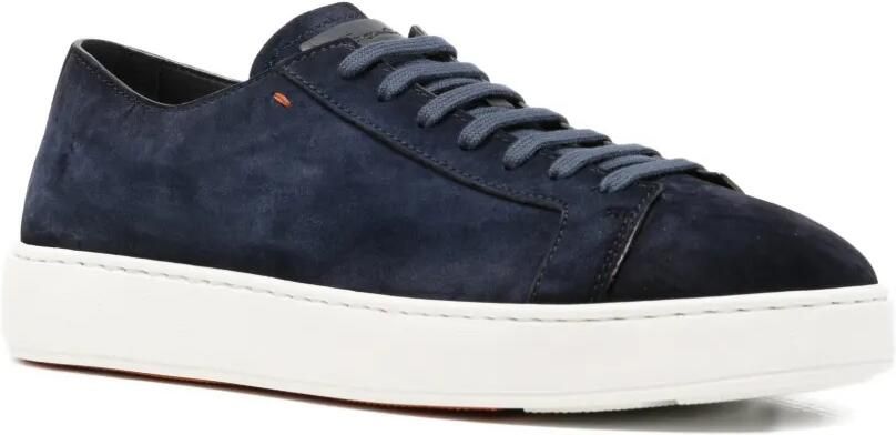 Santoni Suède sneakers Blauw