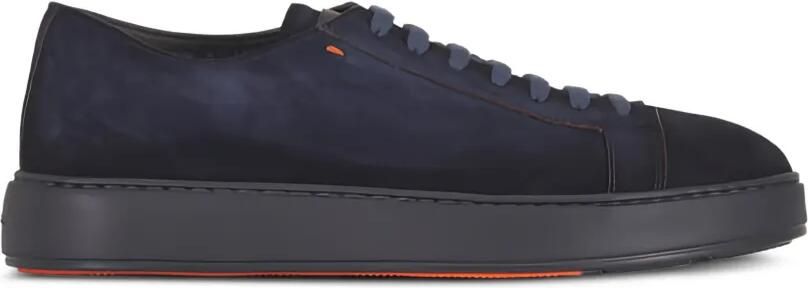 Santoni Suède sneakers Blauw