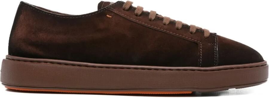 Santoni Suède sneakers Bruin