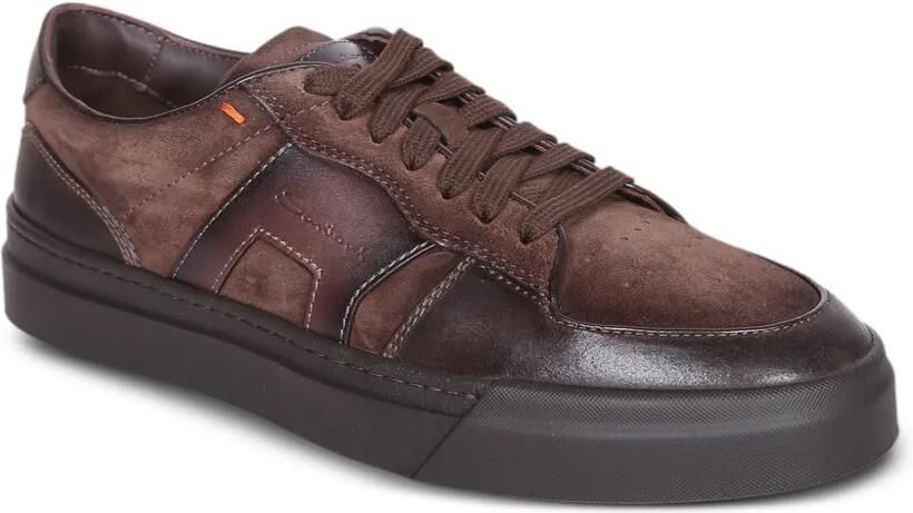 Santoni Suède sneakers Bruin