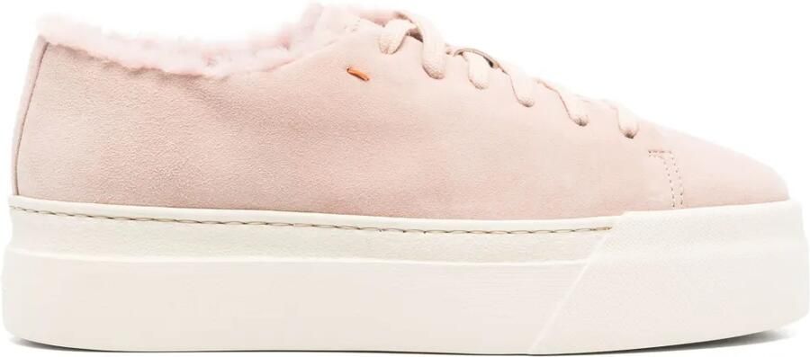 Santoni Suède sneakers Roze
