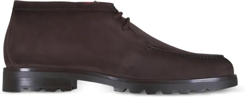 Santoni Suède veterlaarzen Bruin