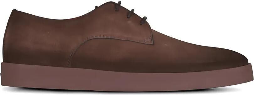 Santoni Suède veterschoenen Bruin