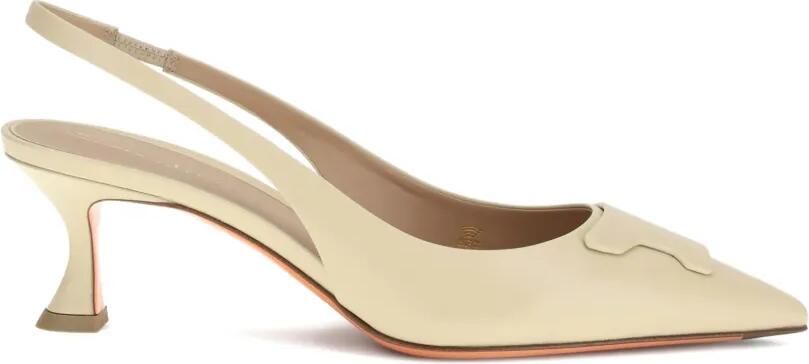 Santoni Taylor pumps met amandelvormige neus Beige