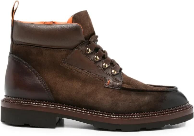 Santoni Veterlaarzen met vlakken Bruin