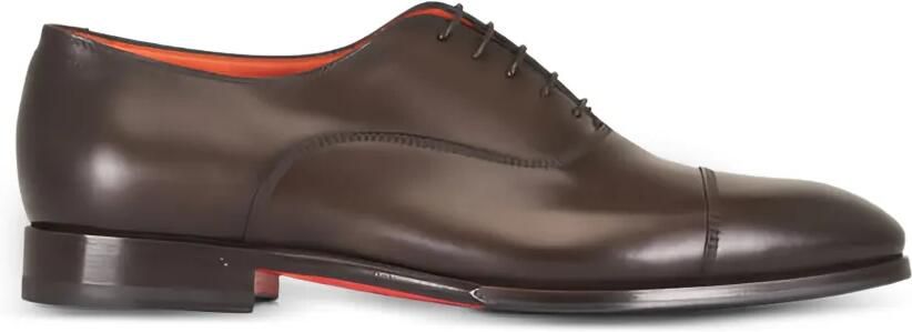 Santoni Veterschoenen met bewerkte neus Bruin