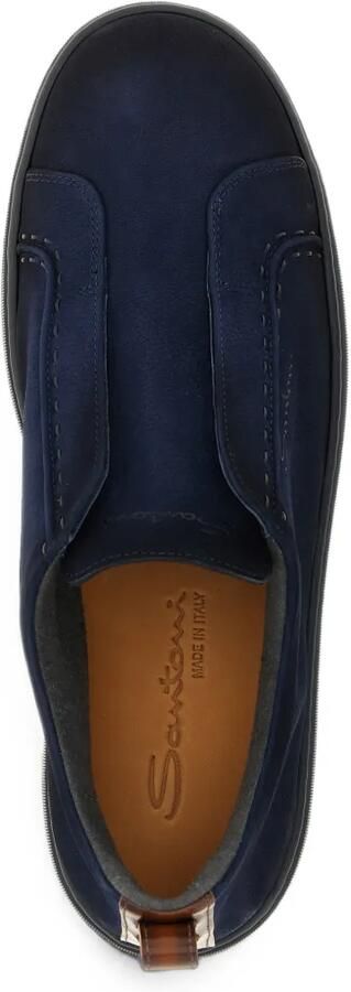 Santoni Victory leren slip-on sneakers Blauw - Foto 4