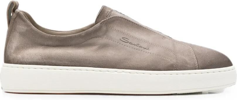 Santoni Victory suède sneakers Grijs