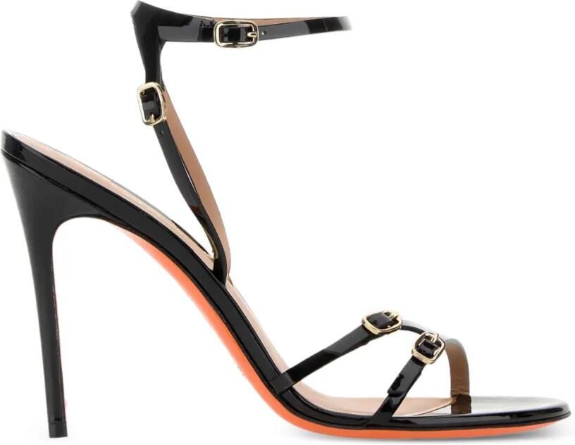 Santoni Virna leren sandalen Zwart