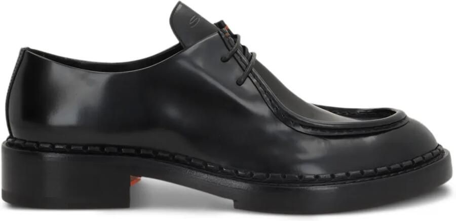 Santoni x 10 Corso Como leren veterschoenen Zwart