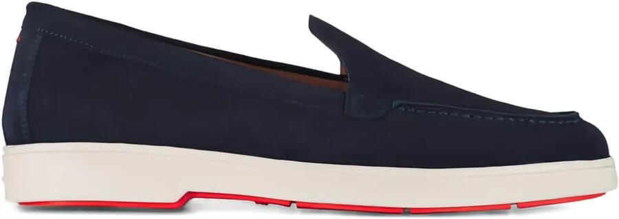 Santoni Yaltamoc suède loafers Blauw