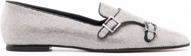 Santoni Loafers met pailletten Zilver