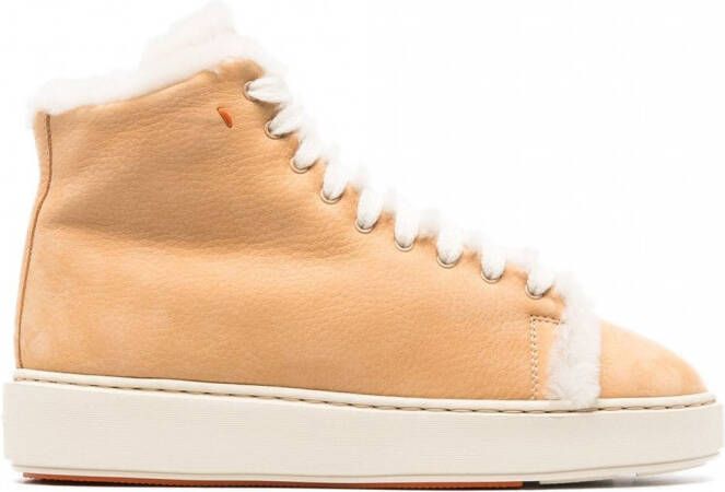 Santoni High-top sneakers Beige