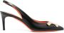 Santoni Sibille leren pumps Zwart - Thumbnail 1