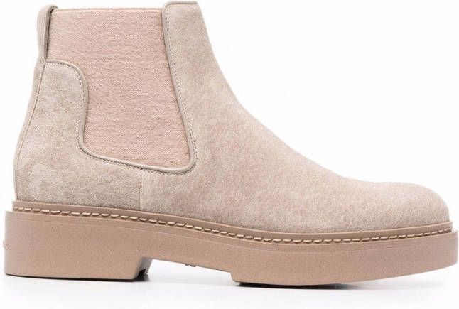 Santoni Suède enkellaarzen Beige