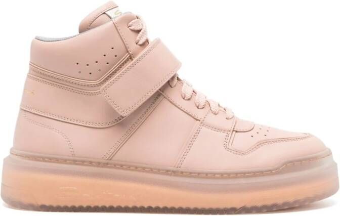 Santoni Sneak-Air leren sneakers Roze