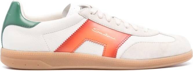 Santoni Sneakers met colourblocking en vlakken Wit