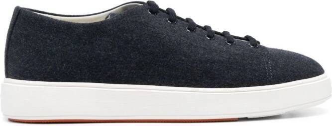 Santoni Sneakers met logopatch Blauw