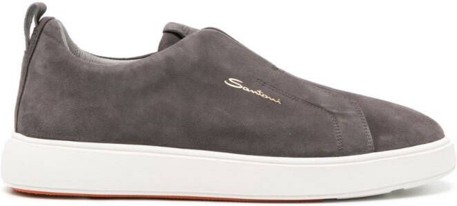 Santoni Sneakers met logoprint Grijs