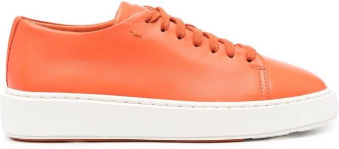 Santoni Sneakers met logoprint Oranje