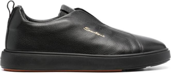 Santoni Sneakers met ronde neus Zwart