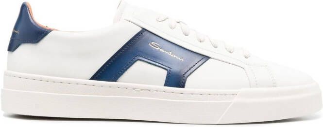 Santoni Sneakers met vlakken Wit