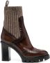 Santoni Soklaarzen met hak Bruin - Thumbnail 1