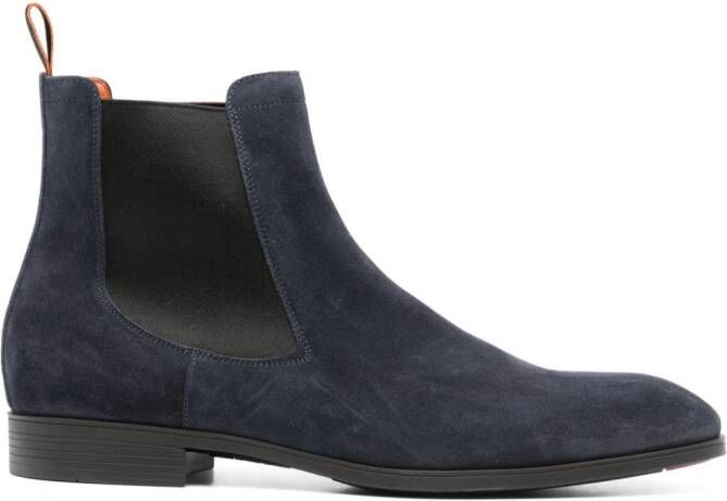 Santoni Suède Chelsea laarzen Blauw