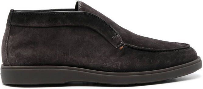 Santoni Suède enkellaarzen Bruin