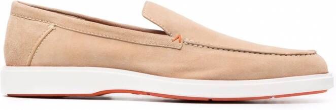 Santoni Suède loafers Beige