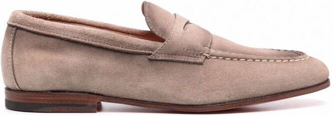 Santoni Suède loafers Beige