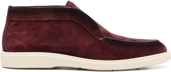 Santoni Suède loafers Rood